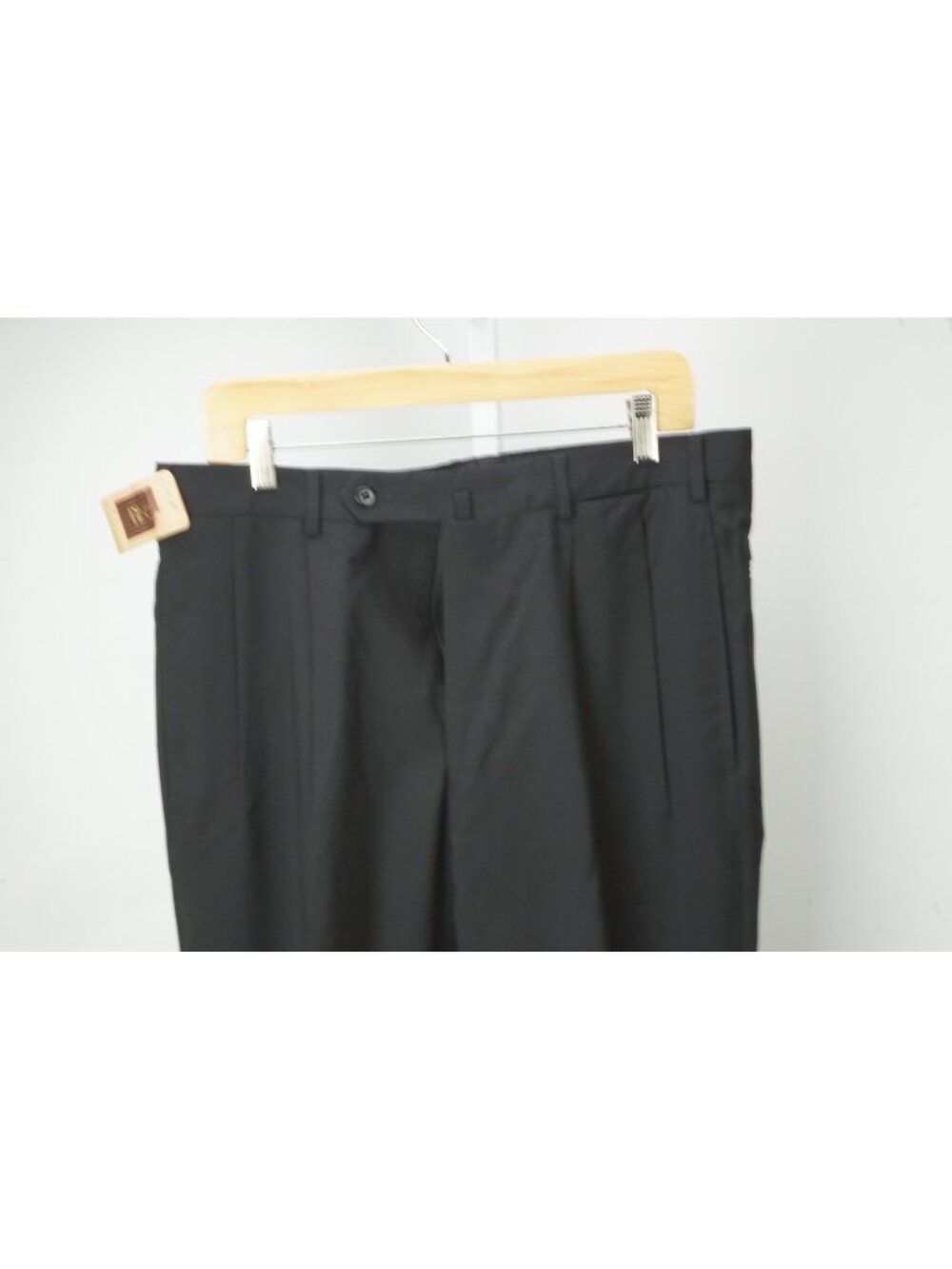 Incotex Solid Black 100% Wool Dress Pant 50R EU BRAND NEW